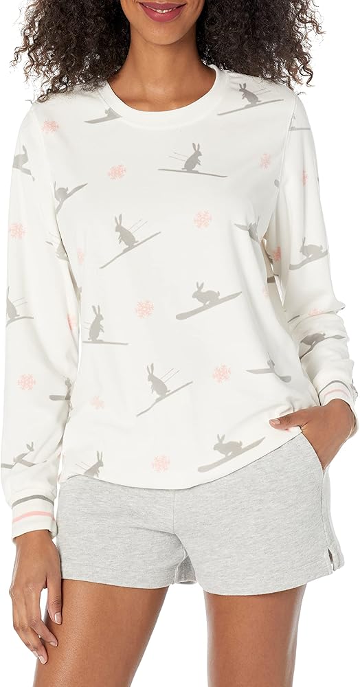 PJ Salvage Women's Loungewear Snow Bunny Long Sleeve Top