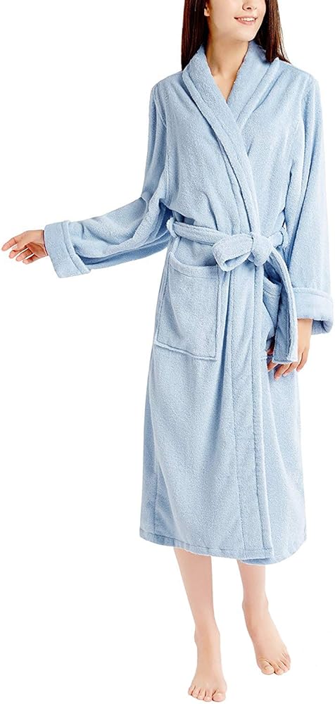 INK+IVY womens Terrycloth Bathrobe With Belt and Sherpa Collar and Cuff Trim